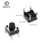 4Pin 6*6 Micro Tact Push Button Switches DIP 6x6x4.3/5/6/7/8/9/10/11/12/13/14/15 MM 4.3mm 5mm 6mm 7mm 8mm 9mm 10mm 11mm