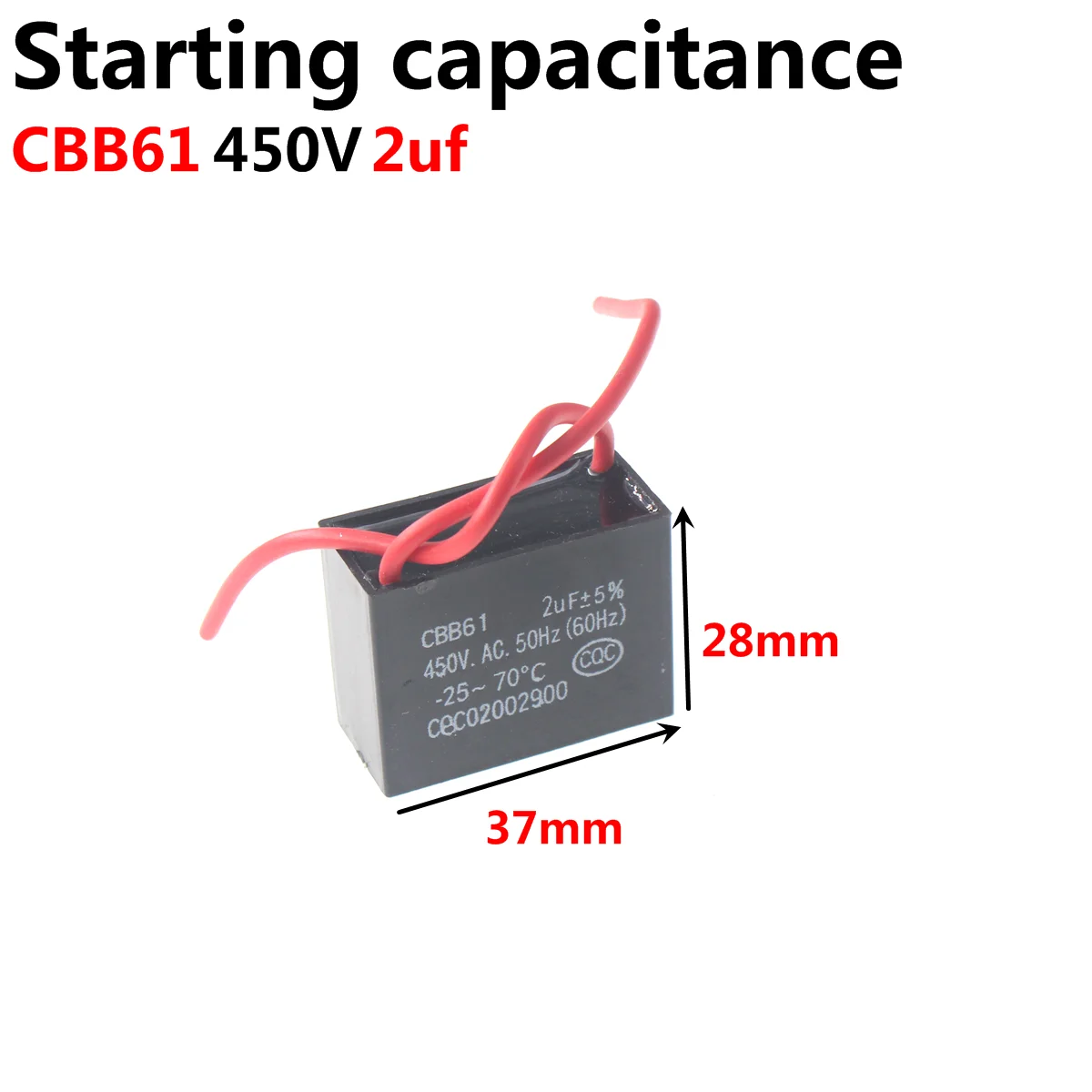 CBB65 Air conditioner compressor start capacitor 20 25 30UF 35UF 40 45 50 60 70 450V New and original