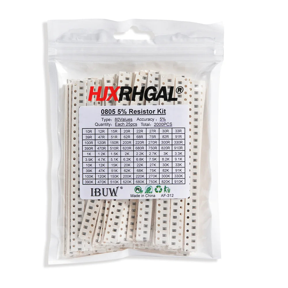 33Values 0402 0603 0805 1206 1210 2512  SMD Resistor Kit Assorted Kit 1ohm-1M ohm Sample Kit 80Values 36Values 10Values