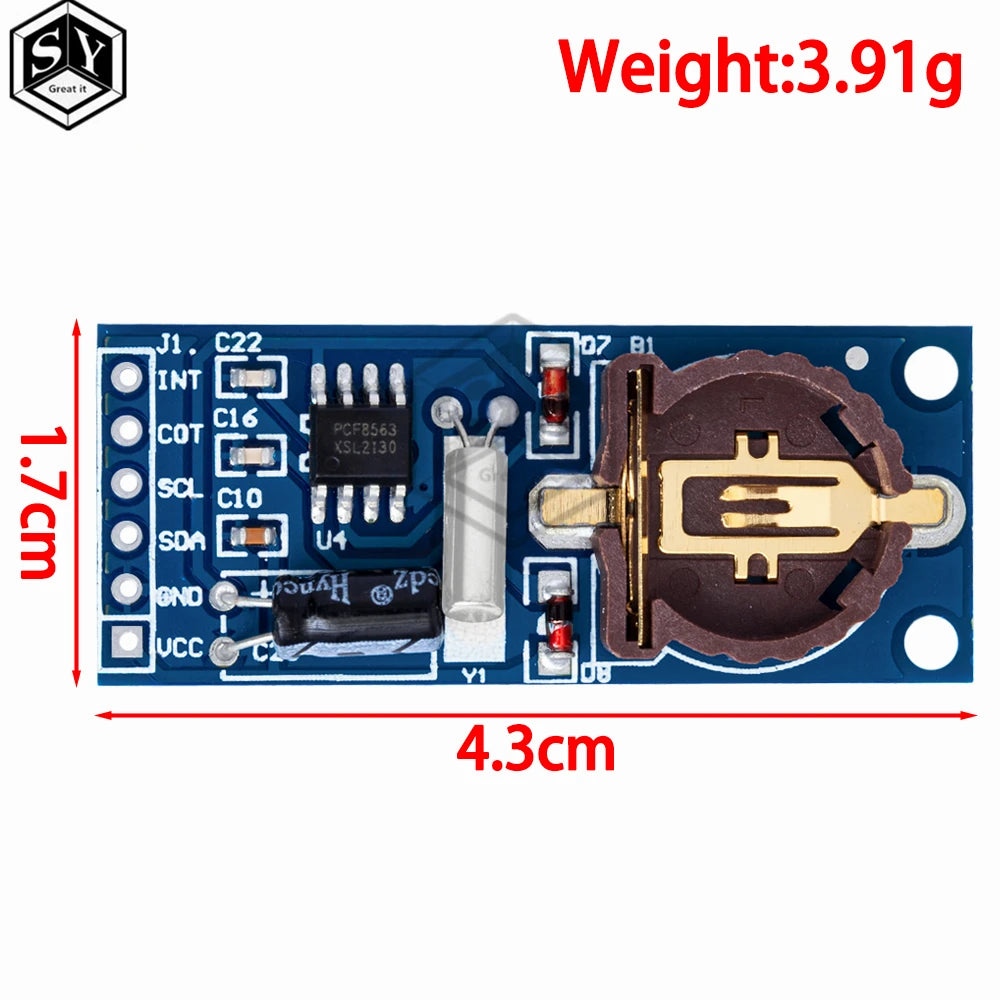 1PCS  New PCF8563 PCF8563T 8563 IIC Real Time Clock RTC Module Board Good than DS3231 AT24C32 3.3V
