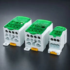 Power Distribution Block UKK250A UKK400A UKK500A 1 In 11 Out Single Pole DIN Rail Electrical Cable Connector Wire Terminal