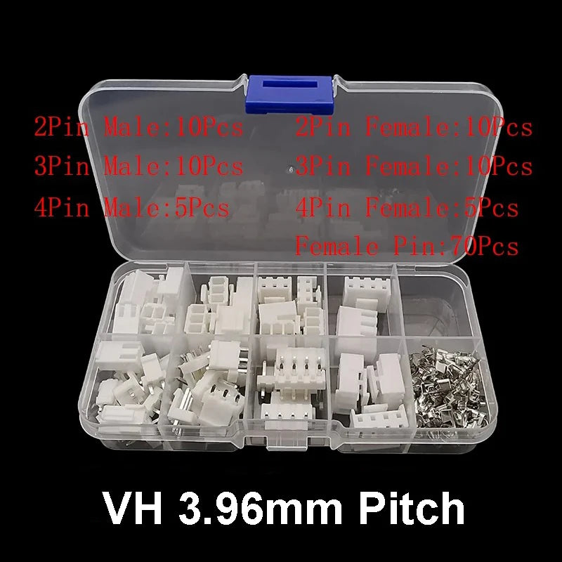 1Box SH 1.0MM/JST 1.25mm/ZH 1.5mm/PH 2.0mm/XH2.54mm/VH 3.96mm Male Plug Female Socket Housing Crimp Terminal Connector Kit