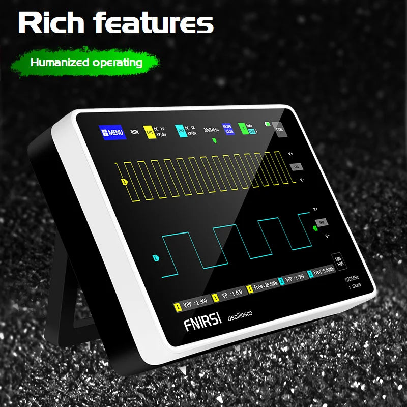 FNIRSI-1014D 1013D TC3 Oscilloscope 3-in-1 Dual Channel Input Signal Generator 100MHz * 2 Analog Bandwidth 1GSA/s Sampling Rate