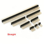 100pcs 1.27mm 2*2/3/4/5/6/8/40/50P Double Row Straight/RA 90d/Vertical SMD/Horizontal RASMT Gold-Plated Rohs PCB Male Pin Header