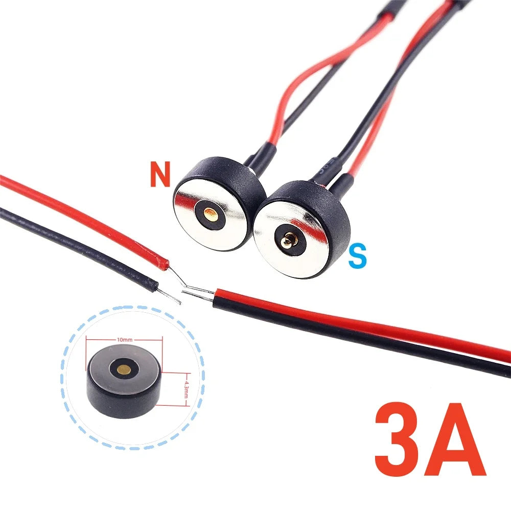 1/3/5 Pair Circular Shape Magnetic Pogo Pin Connector 1 2 3 4 5 Pole Male Female Probe DC Power Charging Round Profile