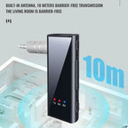 KEBIDUMEI 2 in 1 Bluetooth 6.0 Audio Transmitter Receiver 3.5MM AUX TF Card Stereo Music Wireless Adapter With Mic For Car TV PC