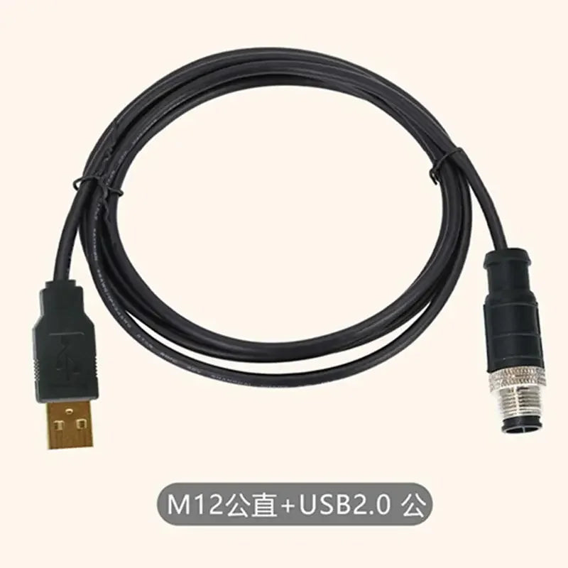 M12 to USB Cable Connector 4Pin 5 Pin A/D/B Code to USB Scanner Cable Industrial Camera USB to M12 Male Female Extension Line