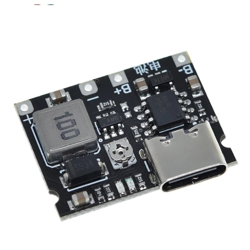1/2/5PCSType-C USB Lithium Li-ion 18650 3.7V 4.2V Battery Charger Board DC-DC Step Up Boost Module TP4056 DIY Kit Parts