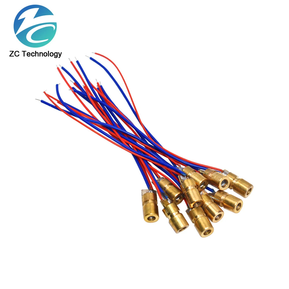 3V 5V 650nm 5mW Adjustable Laser Dot Diode Module Red Sight Copper Head Mini Laser Pointer