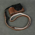 Handmade Leather Case for Panasonic Lumix TZ99 ZS99 Camera Carrying Bag with Adjustable Shoulder Strap