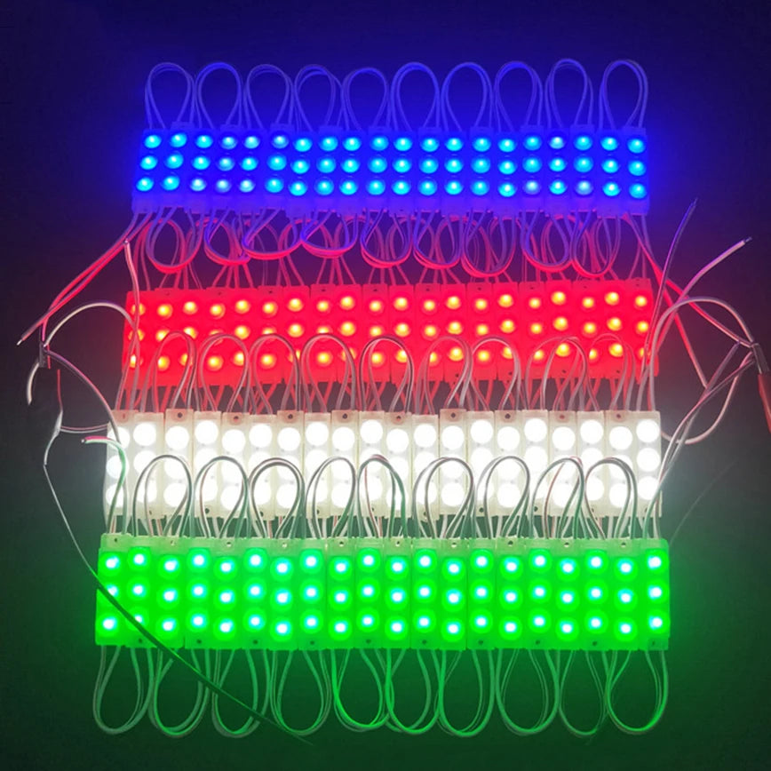 200pcs DC12V 2835 3LED Module Injection Outdoor Waterproof IP67 Strip Light for Shop Signboard Advertisement Sign Letter Decor