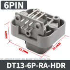 DT13 Series  Waterproof  Automotive PCB Right-Angle Header Connector 2/3/4/6/8/12Pin Male/Female Kit for Car Truck Bus Marine