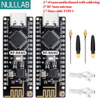 RF-Nano Board and Antenna Kit NRF24L01 Module Inside Arduino Compatible USB-C Support Arduino IDE ATmega328PB-AU Microcontroller