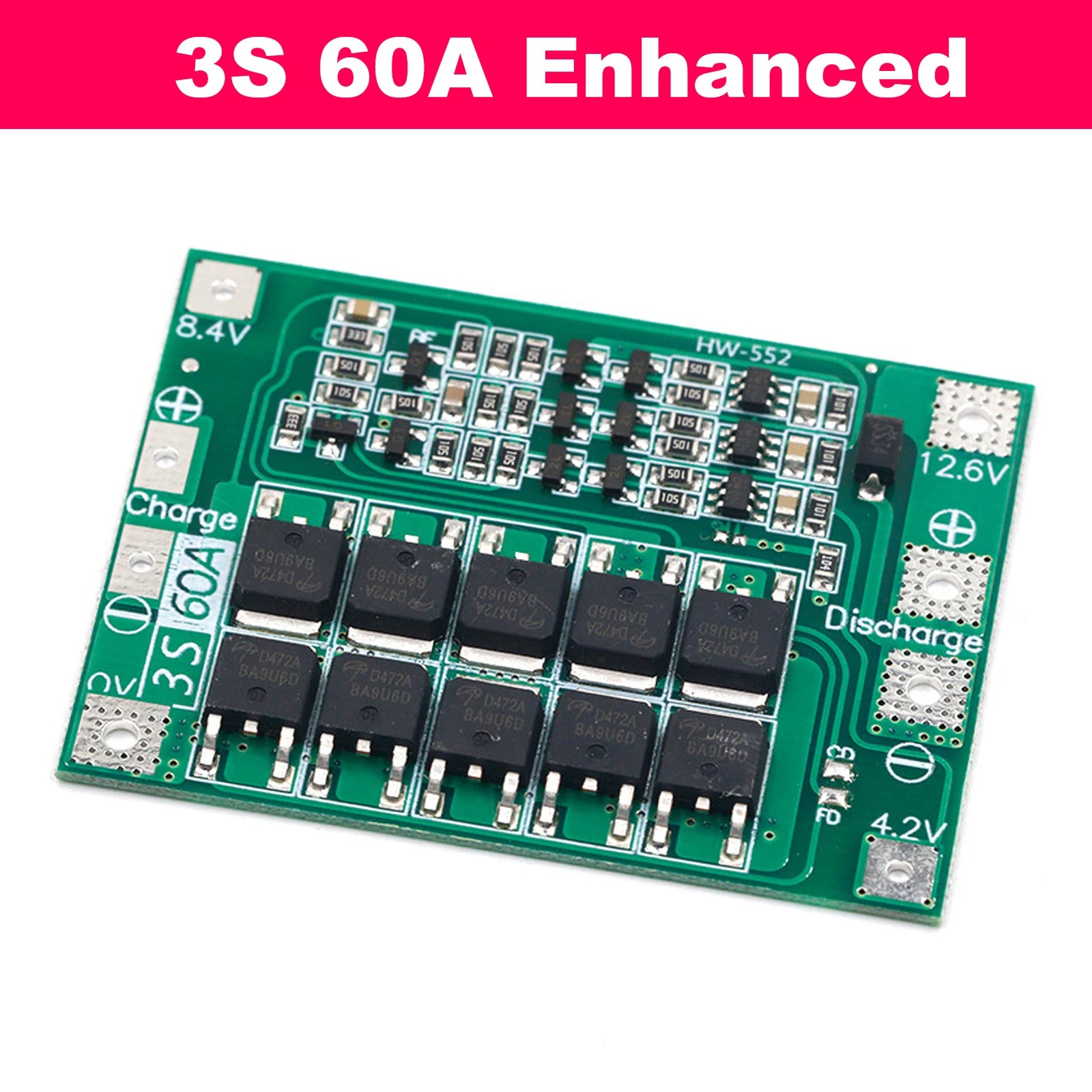 3S 4S 40A 60A 18650 Lithium Battery Protection Board BMS 12.6V 16.8V Overcharge Overdischarge Protection for Drill