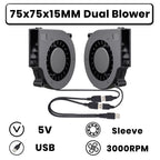 GDSTIME Dual 40mm 50mm 60mm 80mm 92mm 120mm 140mm DC 5V Powered USB Fans with 2 in 1 USB Cable for AV Receiver DVR Cooling