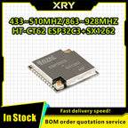 XRY 1PCS HT-CT62 ESP32C3 SX1262 Bluetooth-compatible BLE LoRa LoRaWAN Node WiFi Wireless Module 433-510MHz 863-928MHz Antenna