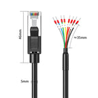 RJ45 to RS485/232 Terminal Block Cable 8P8C Single Switch Network Port Debugging Line PLC Serial Port Shielding Connection Wire