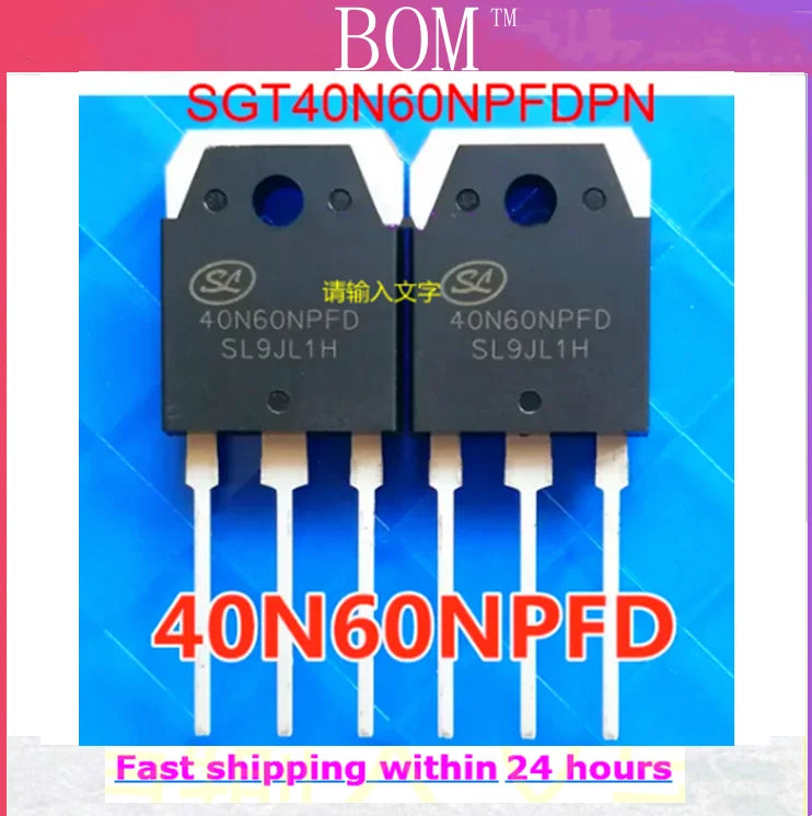 10PCS/lot 40N60NPFD TO-3P 40N60 600V 40A IGBT SGT40N60NPFDPN TO3P in stock