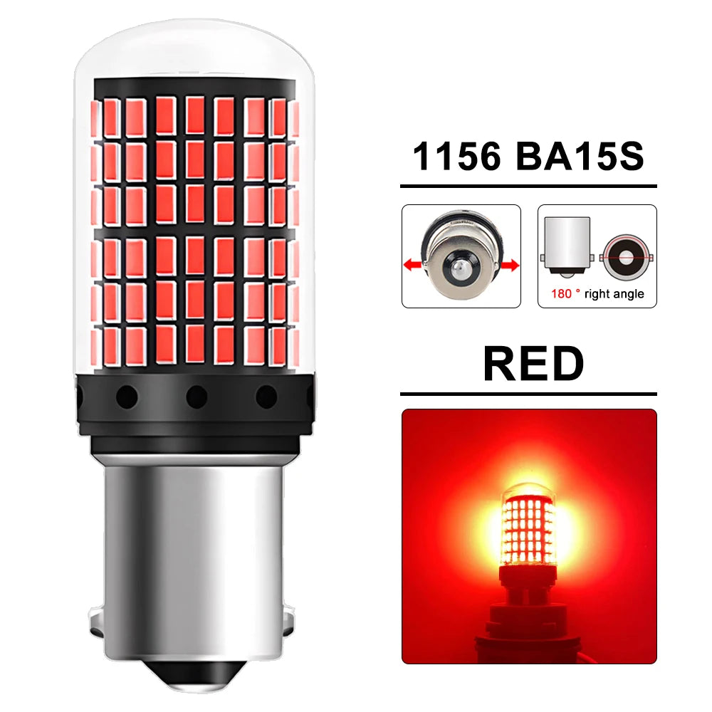 2-8 PCS CANBUS T20 7443 P21W PY21W 1156 BA15S BAU15S LED Bulb For 6500K White Car Turn Signal Tail Reverse Lights 2000LM 12V 24V