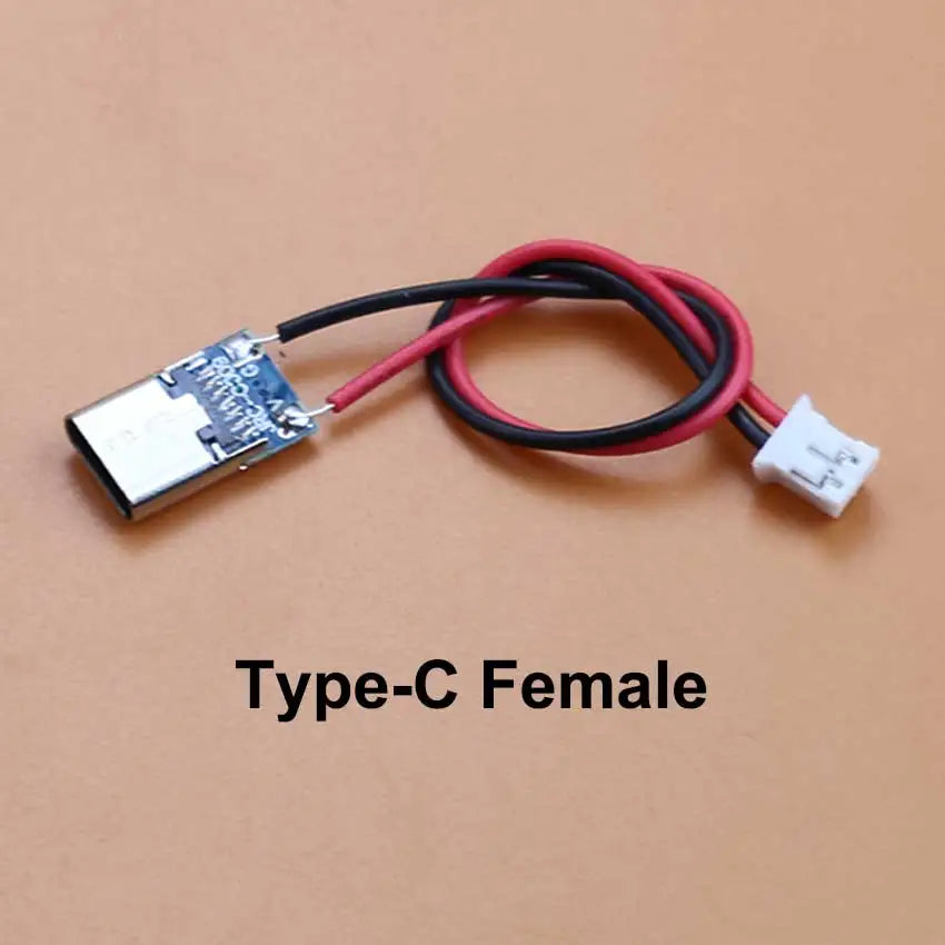 5pcs USB Adapter Cable PH2.0mm Terminal Micro USB Jack Type-C Charging Port 2P Strip Line Of Solder Joint Male Female Connector