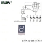 0.56inch Digital tube Common AnodeCathode Red 1 2 3 4 Bit digital Tube LED Display 7 segment 0.56