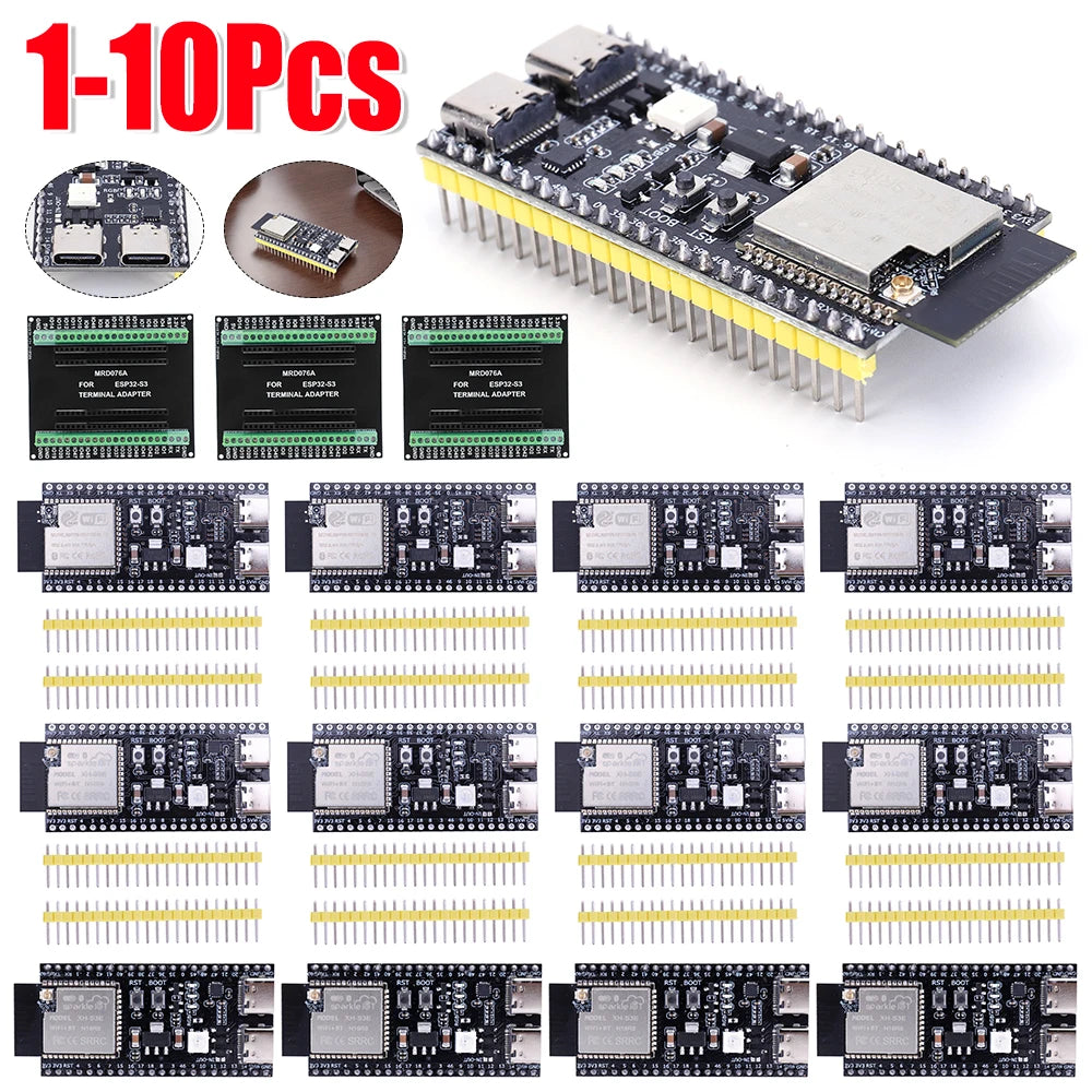 1-10X ESP32 S3 Dual Type-C Development Board WiFi Expansion Board 2.4G Wifi BT Module for Arduino 8MB PSRAM 16MB FLASH N16R8