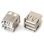 10PCS USB Interface Double-Layer USB Socket Type A Standard Port Male and Female Solder Socket DIP Straight Bent Pin PCB Socket