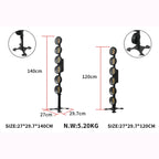 6‑Head Retro Stage Light MAX 300W COB RGB Effect Light DMX512 Voice Control 15/33CH Strobe Party Bar DJ Show Lighting IP20