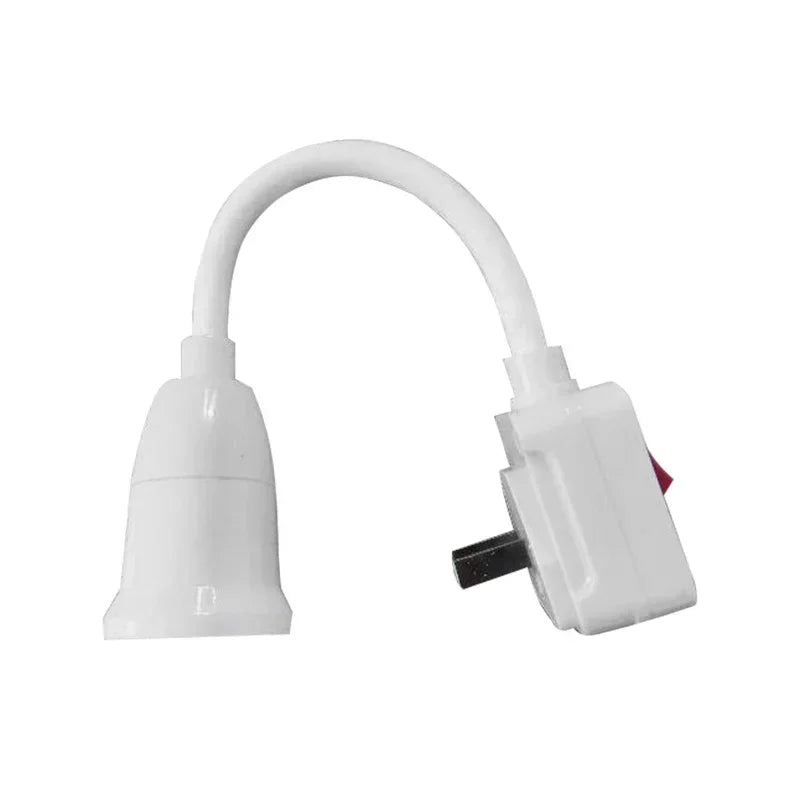 E27 Direct Plug in Swivel Head E26 LED Light Socket with Switch EU US LED Table Lamp Base Holder