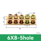 1 PCS Multi Specification Brass Ground Strip 5/6/7/8/9/10/12/15/20 Hole Brass Rod Grounding Terminal Ground Bar Terminal Strip