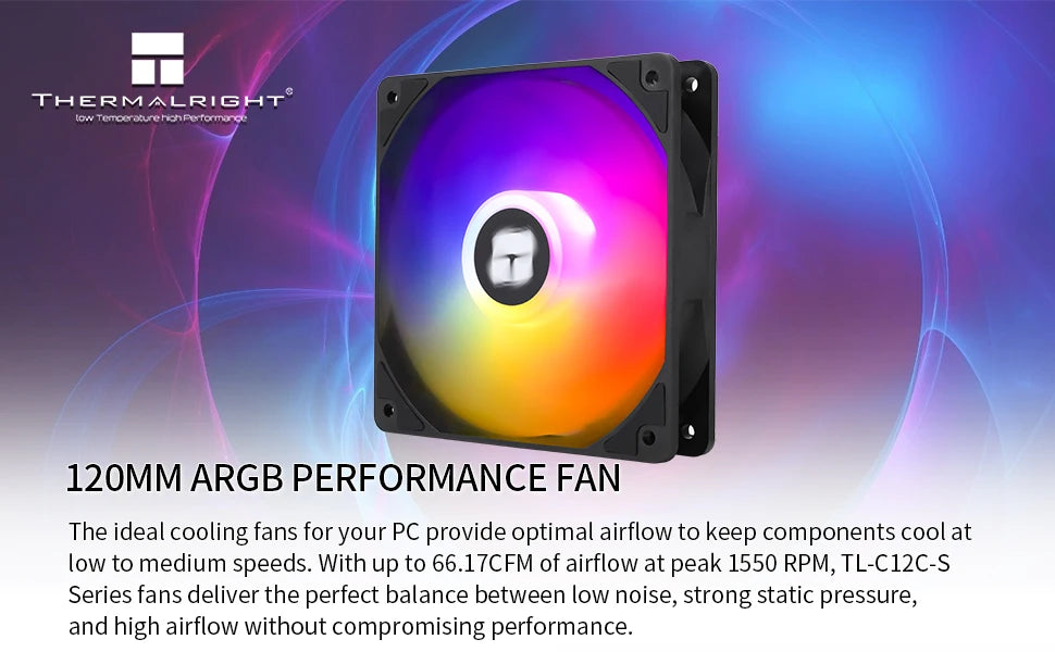 Thermalright 120mm Case Fan TL-C12C EXTREM/C12CW-S/C12C-S/C12CW/C12C CPU Cooling Fan ARGB 120mm High Performance Fan