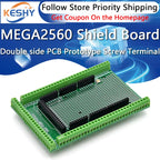 Compatible With MEGA2560 Double-side PCB Prototype Screw Terminal Block Shield Board Kit For Arduino Mega 2560 / Mega2560 R3