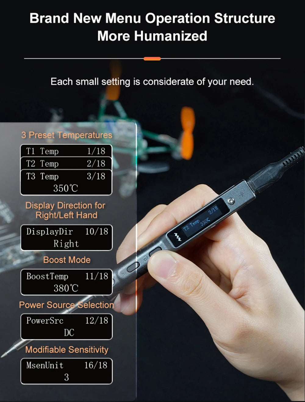 Original TS101 Soldering Iron Electric 65W Temperature Adjustable Programming TS100 Soldering Iron New Upgrade With PD Plug Kit
