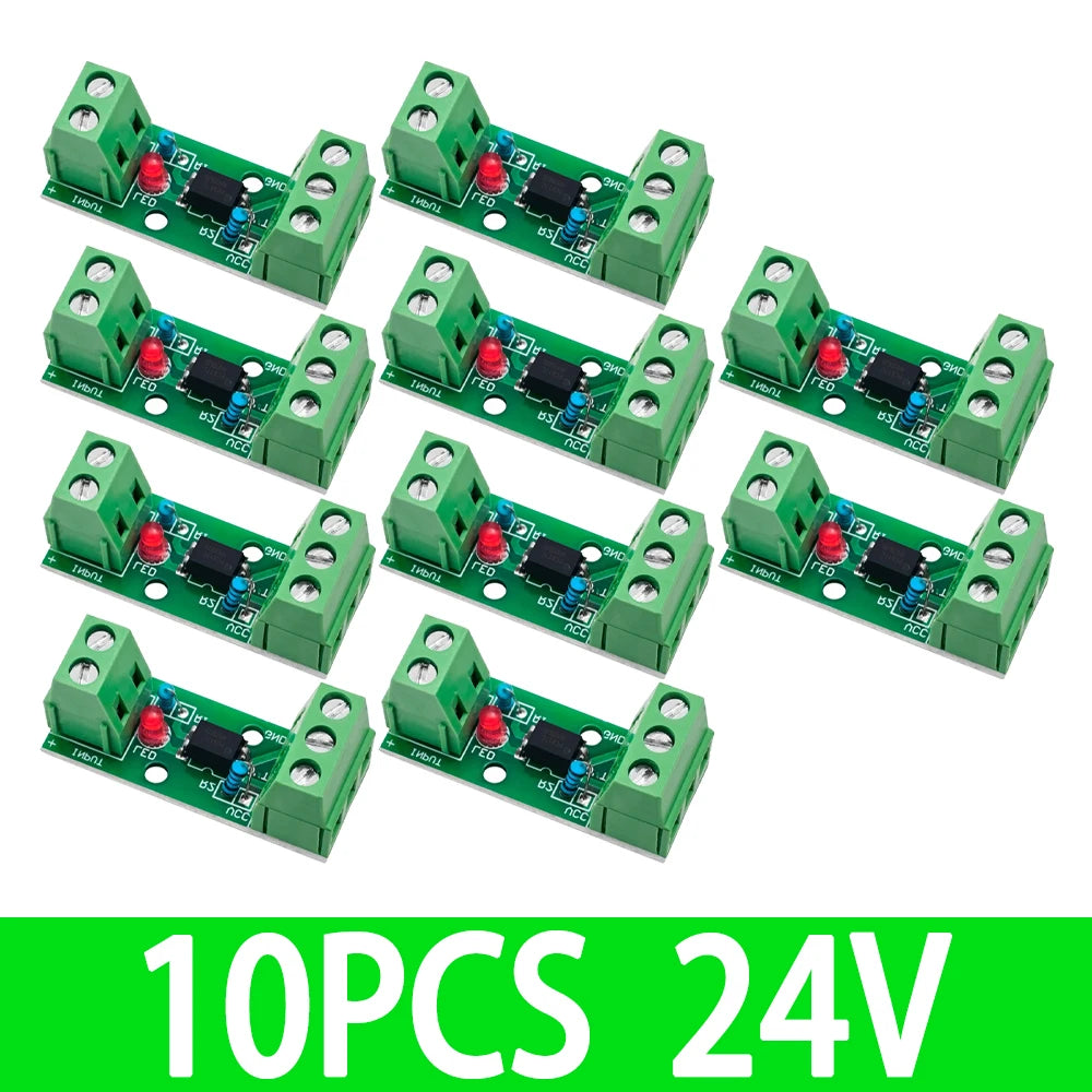1 Channel Way Optocoupler Isolation Module PC817 EL817 3V-5V 12V 24V Photoelectric Isolator Rail Holder PLC Drive Motor Board