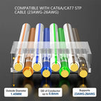 5/10Pcs RJ45 Pass Through Connectors, Cat8/Cat7/Cat6A Shielded Modular Plug, 50UM Gold Plated 8P8C Ethernet Connector