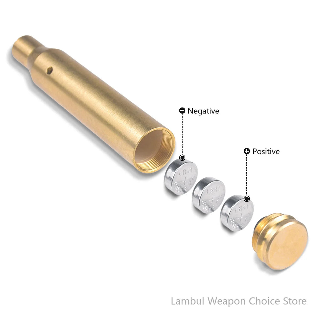 12GA 20GA .308 .223 5.45x39 7.62x39 9x19mm.338 Gauge Red Laser Bore Sighter Training Bullet Boresighter CAL Cartridge Caliber