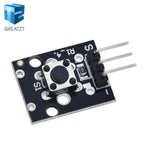 GREATZT  KY-004 3pin Button Key Switch Sensor Module for Arduino Diy Starter Kit 6*6*5mm 6x6x5mm KY004
