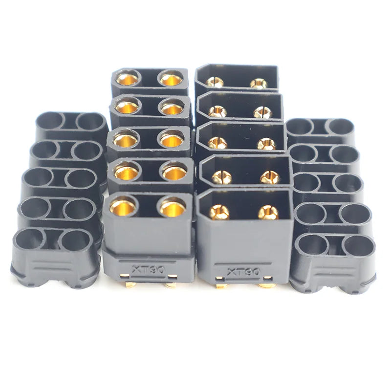 5Pairs Connector XT90 Black XT-90 XT90H Male and Female Bullet Plug for RC Lipo Battery Motor ESC and Charge Lead Expand