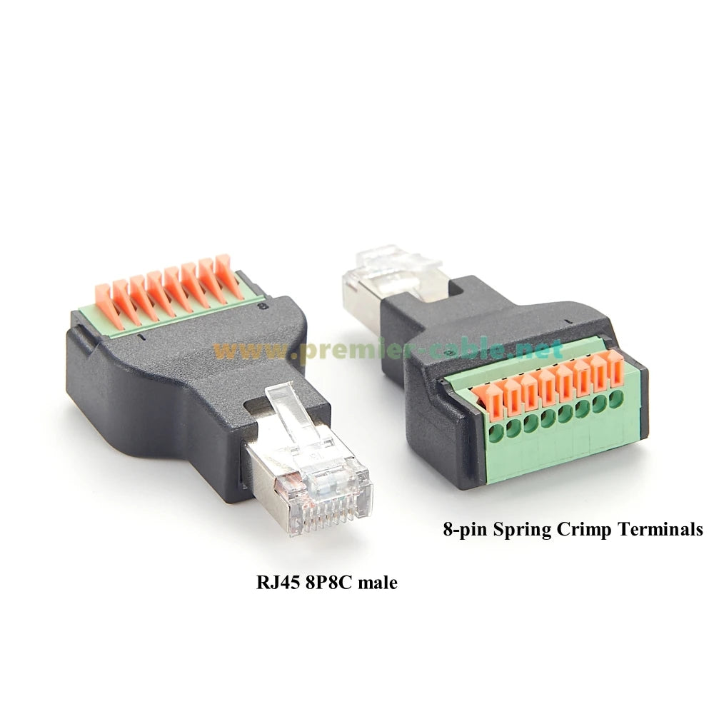 RJ45 Solderless Breakout Board RJ45 8P8C to Quick Spring Crimp Wiring Press Terminal Block Quick Push Extender for PIKA CT301