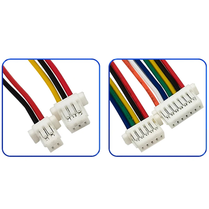 10PCS JST SH1.0 SH 1.0mm Wire Cable Connector 2/3/4/5/6/7/8/9/10/12 Pin 1.0MM Pitch Plug 10CM/20cm/30CM Wire Length 28AWG