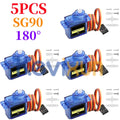 2/5/10 PCS SG90 9G Micro Servo Motor Control for RC Robot Arm Servomotor Toy Airplane Helicopter Aircraft Models 180°/360°