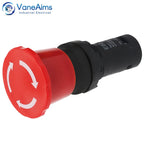 5PCS 22mm EB2 Red Mushroom Head Emergency Stop Buttons Latching E-Stop Push Buttons for Electronics Machine Emergency off