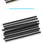 Stlxy 5/20/50Pcs 1x40 Pin Connector Header Strip Male Female Header Single Row 40 Pin 2.54mm Pin Connector Strip Round Needle