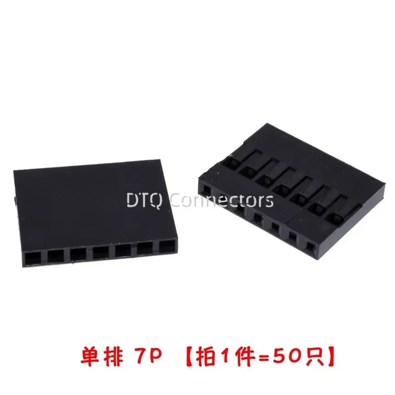50pcs 2.54mm Dupont connector Male/Female Pin Way Cable Plug 2/3/4/5 Pin Electrical Pin Jumper Header Housing Wire Connector Kit