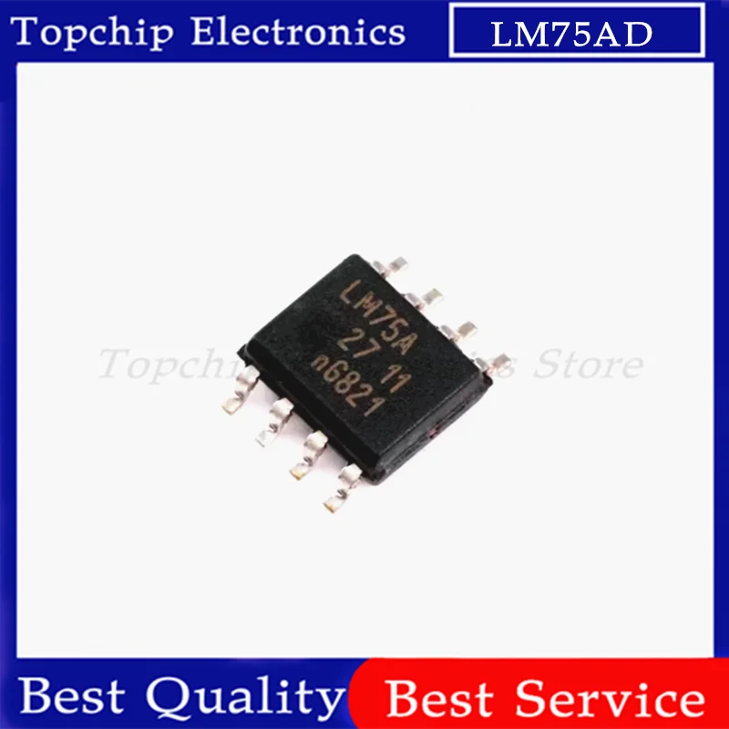 10pcs LM75 LM75A LM75AD SOP-8 Digital temperature sensor IC