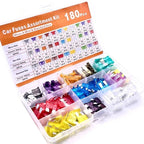 50/100/180pcs Car Blade Fuse Assortment Kit Auto Truck Automotive Medium Fuse Mixed Motorcycle Circuit Fuse With Box