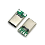 USB 3.1 2Pin 4Pin Type C Male Connectors Jack Tail 16P USB Male Plug Electric Terminals Welding DIY Data Cable Support PCB Board
