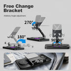 7-in-1 Wireless Charger Station 15W Fast Charging Type C Port Multi-Function Devices for iPhone 17 16 15 14 Samsung Airpods iPad