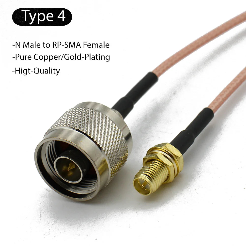 RG316 L16 N To SMA RPSMA Male Female Straight Coax Extension Jumper Pigtail Cable N Type To SMA Connector Crimp Fast Delivery