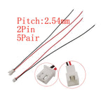10Pcs Micro JST XH 2.54mm Pitch 2/3/4/5/6 Pin Male Plug / XH2.54 Female Socket Extension Lead Wire Cable Connector 20CM 26AWG